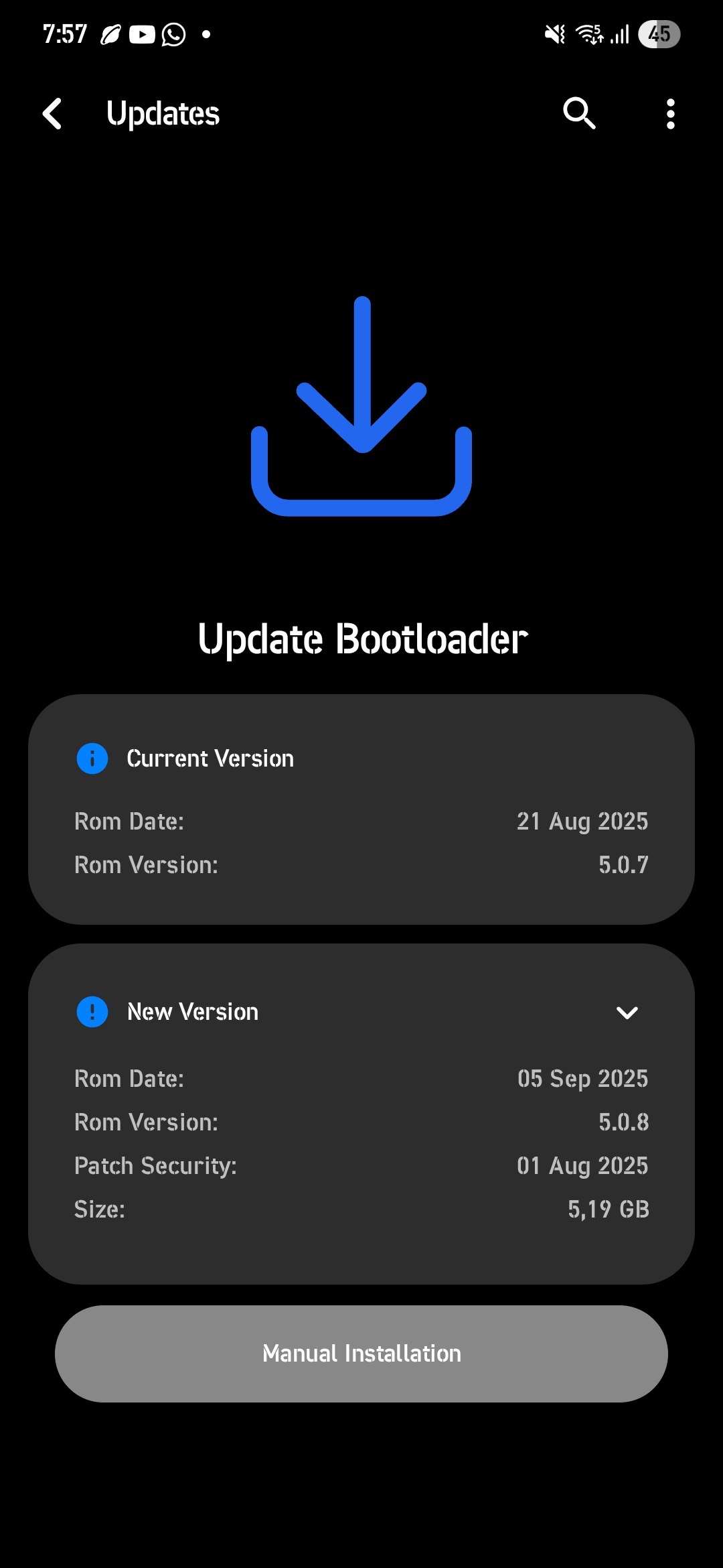Odin Recovery Selection